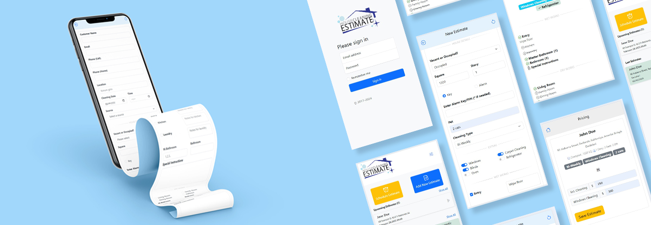 Cleaning Estimate App
